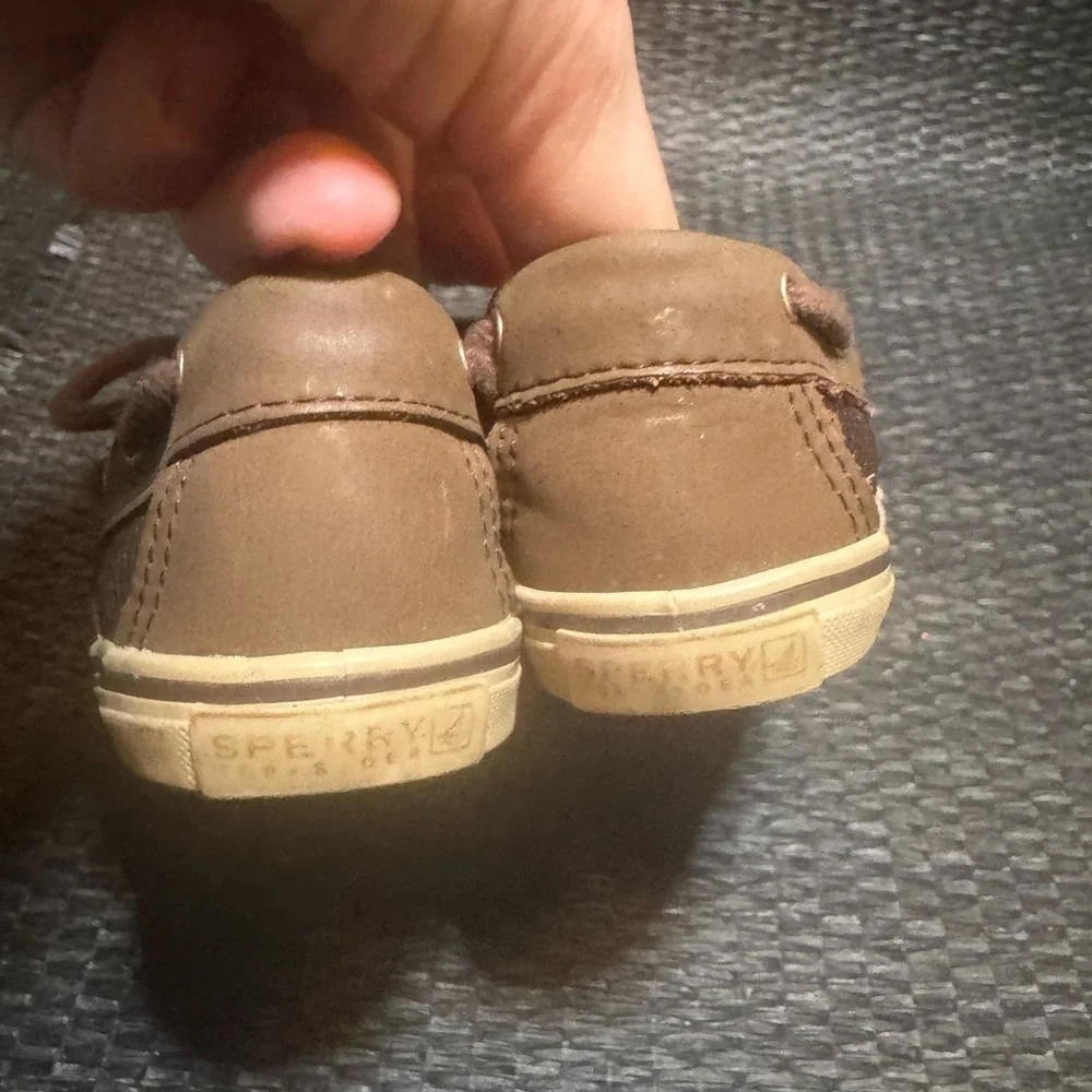 Sperry Brown Leather Kid Shoes